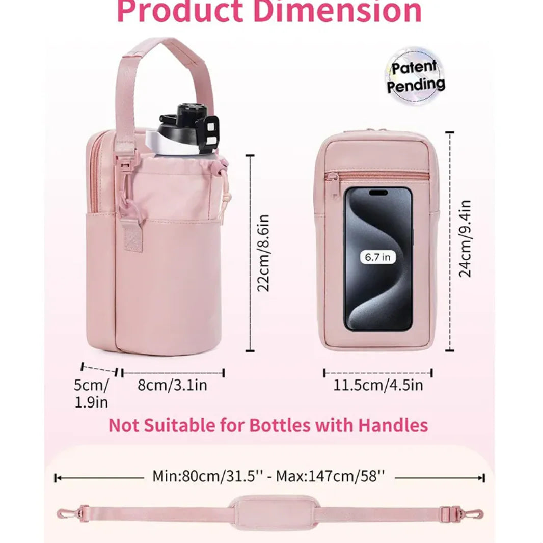 Insulated Hiking Bottle Holder – Hands-Free Thermal Carrier for Outdoor Adventures & Travel