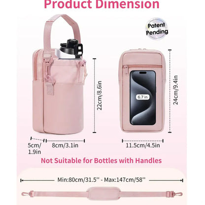 Insulated Hiking Bottle Holder – Hands-Free Thermal Carrier for Outdoor Adventures & Travel