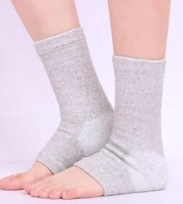 Warm Toeless Pilates Socks – Bamboo Compression Ankle Support for Yoga, Barre & Recovery