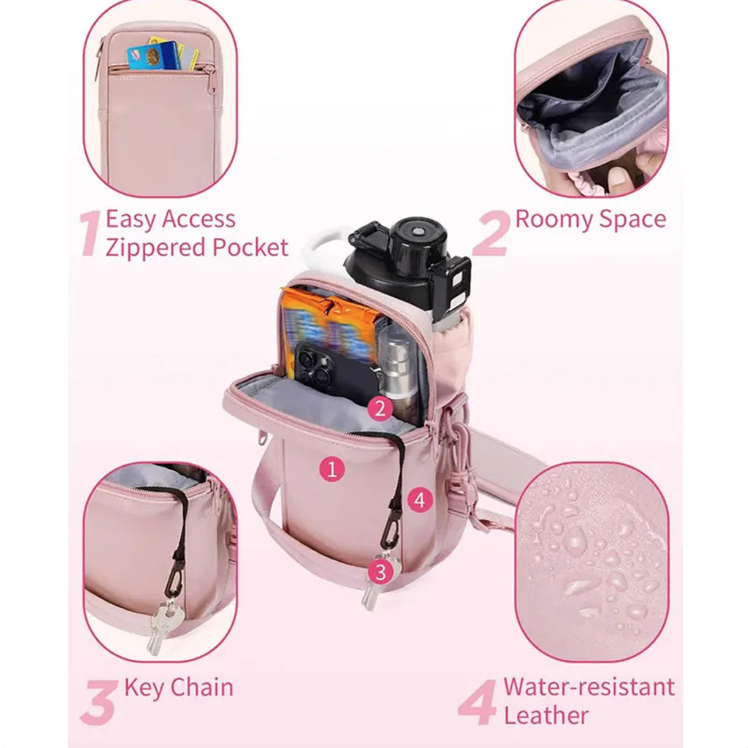 Insulated Hiking Bottle Holder – Hands-Free Thermal Carrier for Outdoor Adventures & Travel
